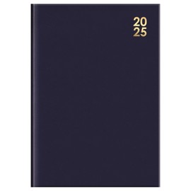 2025 Navy A4 Hardcover Diary Week to View Desk Home Office Planner Organiser