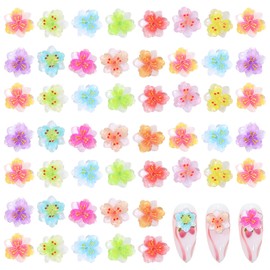 TIESOME Pack of 50 3D Flower Nail Charms, Nail Accessories, Charms, Nails, Acrylic Nail Gems, Nail Design, Flower Nail Charm