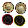WOONEKY 4pcs Mexican Sombrero Headband Mini Hat Hair Hoop Party
