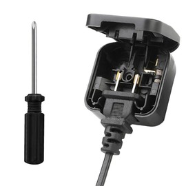 US to UK Plug Adapter Black American to UK Plug Adapter ABS 2 Pin to Uk Adaptor with Screwdriver Convert USA Chinese Japanese Type a Plugs to Uk with Safety Fuse