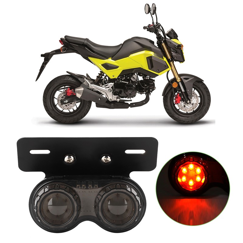 12V Round Motorcycle LED Brake Tail Light Rear Lamp Universal