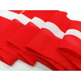 FLAGLY Premium Long Bunting Denmark 160 g/m² Fabric Weight, Robust and Weather-Resistant Ship Flag Cloth - Various Sizes - Denmark Pennant, Flagpole Accessories (30 x 150 cm)