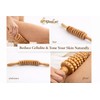 Ribnican Accessories Anti Cellulite Massage Roller with Handle Maderotherapy Wooden