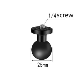 2PC Aluminum Alloy 1" Ball Mount Adapter with 1/4"-20 Threaded Stud for Insta360 One X3, X2, X, R, RS, GoPro, DJI OSMO Action Camera,Stud for Action Camera & Camcorder Compatible