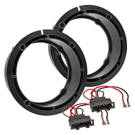 tomzz Audio 2857-001-1 Speaker Rings Adapter + Cable Compatible with VW Golf 4 Passat 3B BG Polo 9N 165 mm DIN Speaker, Pair