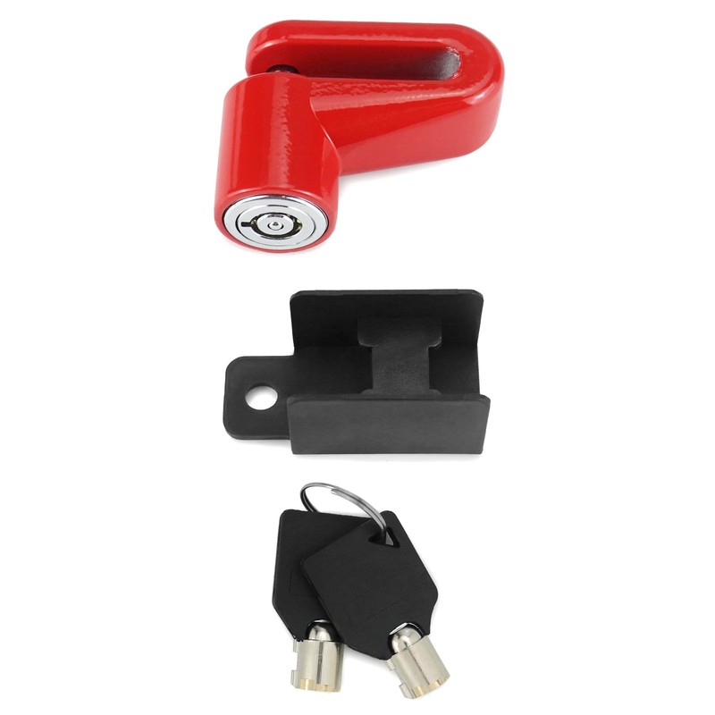 QWORK Motorcycle Bike Anti-Theft Wheel Disc Brake Lock, 2 Pack