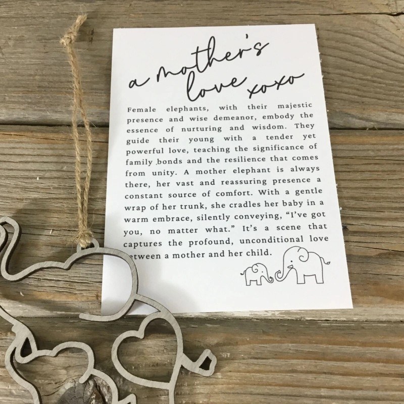 Elephant "A Mother's Love" Ornament