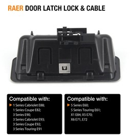 Tailgate Lock Boot for E88 E82 E90 E91 E92 E93 E60 E61 E84 E70 E71 E72, OE:51247118158
