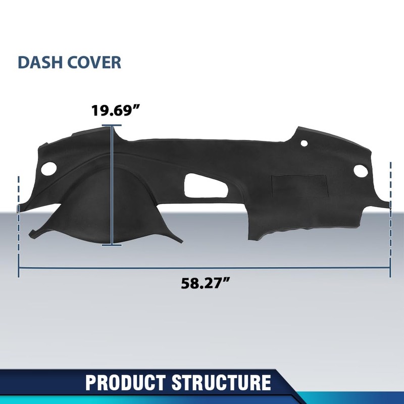 PIT66 TPE Dash Board Cover Compatible with 2004-2008 Acura TL