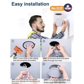 Linluxstar 24 Pack 4 Inch Ultra-Thin LED Recessed Ceiling Light with Junction Box,5000K Clear White,9W Eqv,80W Canless Downlight,led recessed Lighting Lights (5000K, 4 Inch)