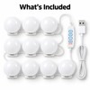 Detachable LED Makeup Mirror Lights – USB-Powered Hollywood Vanity Bulbs