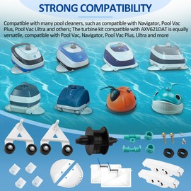 Pool Cleaner Pod Swing A-Frame with AXV417WHP Pod Swings,AXV604WHP Front and Rear Bezels,AXV434WHP Flaps,AXV414P Pod Shoes Fit for Hayward,Navigator,Arneson, Pool Vac Plus,Pool Vac Ultra Pool Cleaner