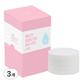 [Vegan Life] Corecos Multi Monster Big Pad Refill Cotton Pads, 105 Pieces, 3 Pieces / [비건라이프] 코아코스 멀티 몬스터 빅 패드 리필 화장솜, 105개입, 3개