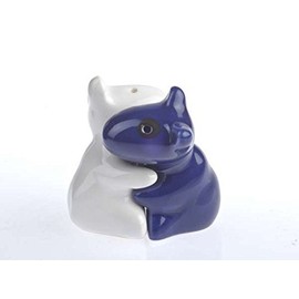 by-Bers.de Dog Lover, Animal Lover, Animal Lover, Hugging Dogs Bull Terrier Terrier Mini, in Dark Blue/White, The Most Unusual Salt Shaker