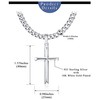 Roheafer 925 Sterling Silver Cross Necklace for Men with Stainless