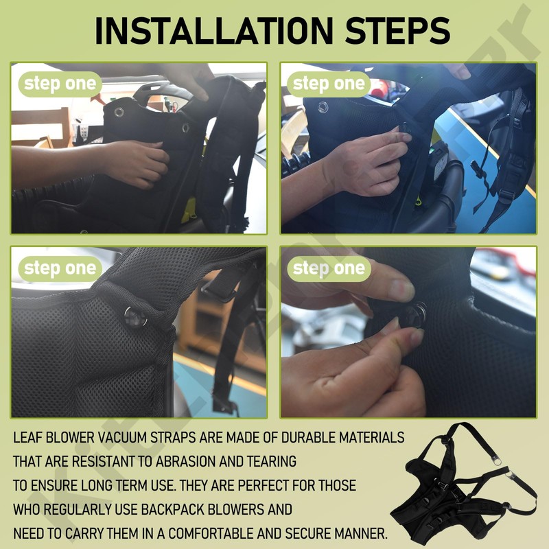 KitchenKipper 901588003 Leaf Blower Vacuum Straps Compatible with Ryobi RY40404VNM
