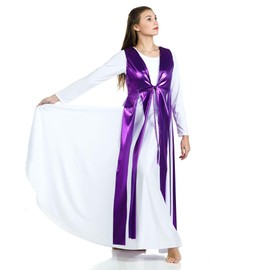 Danzcue Túnica Streamer para mujer (vestido no incluido), Púrpura, L