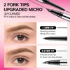 Curved Eyebrow Pen, 2-in-1 Dual Ended Brow Pencil, Microblading Eyebrow