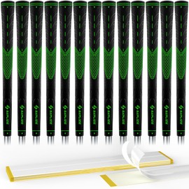 SAPLIZE Golf Grips Set of 13, Bundle with Tape or Full Regripping Kit, Jumbo / Mid / Standard / Undersize, Women / Men Anti-slip Rubber Golf Club Grips, CC01 Series