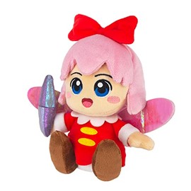 SAN-EI KP48 Kirby All-Star Collection Plush Toy, Ribbon, Size S, W 5.5 x D 3.5 x H 6.9 inches (14 x 9 x 17.5 cm)