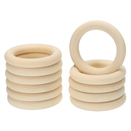 PATIKIL 50 mm/2 Inch Wooden Rings for Crafting, 20 Pcs Natural Wood Rings Unfinished Macrame Rings Circle Without Paint for Crafts Pendant Connectors Crochet Jewelry Making