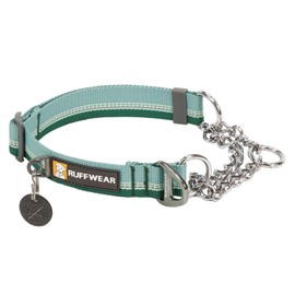 Ruffwear, Chain Reaction Dog Collar, Martingale Style for On-Leash Walking, River Rock Green, 14"-20"