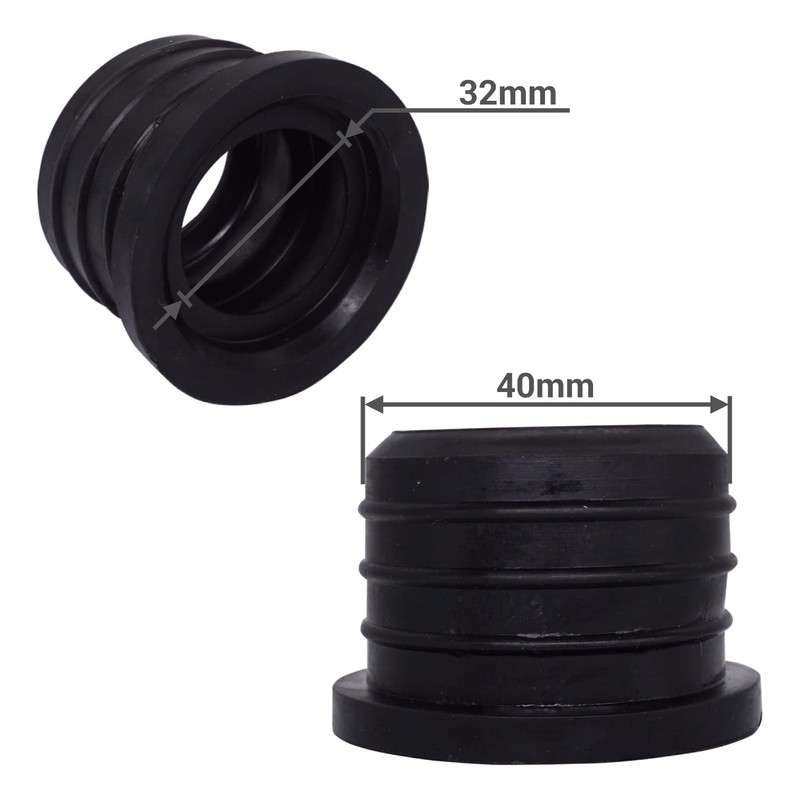 SKIR'CO (5 pcs) Black 40 x 32 mm Rubber Sleeve