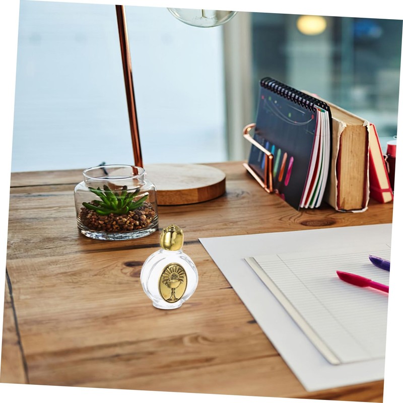 Mobestech Unique Religious 2pcs Decorative Holy Water Bottles Stylish Refillable