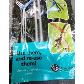 FlexiTies Mono-Systems ~ FlexiTies 20-Pc 0.25x8in Multi-Color Plastic Cable Ties FT-MP20