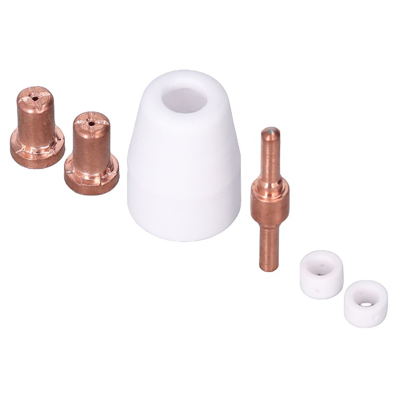 110 Pcs Plasma Torch Accessory Set Porcelain Nozzle Cups Extended