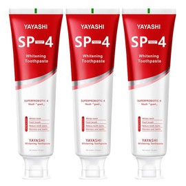 YAYASHI SP-4 Probiotic Toothpaste,Toothpaste Fresh Breath, Fluoride Free, Oral Cleaning, Anti-plaque, Oral Health Management - Specification: FAMILY PACK-120g*3pcs
