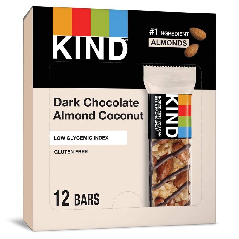 KIND Bars, Dark Chocolate Almond & Coconut, Healthy Snacks, Gluten