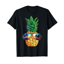 Pineapple Sunglasses Funny Aloha Beaches Hawaiian Hawaii T-Shirt