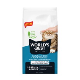 WORLD'S BEST CAT LITTER Multiple Cat Lotus Blossom Scented 15 Pounds