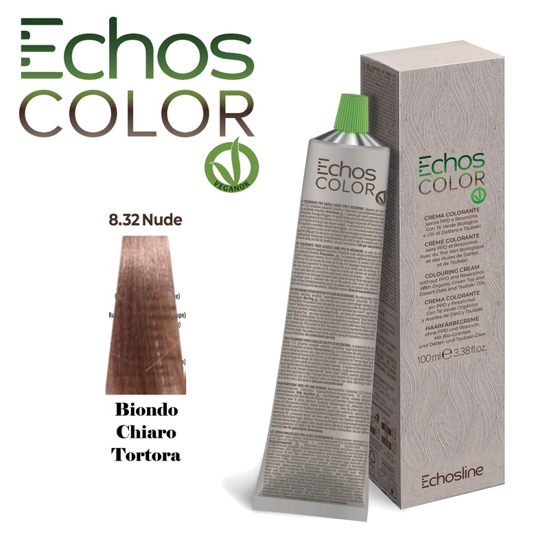 New Echos Colour 8.32 Nude Light Blonde Taupe Colour Cream