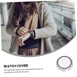 OHPHCALL Delicate Rhinestone Watch Case Compatible Pixel Watch Transparent Pc Protective Cover Skin-Friendly Design Easy Installation Full Access to Buttons and Ports