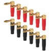 JUZITAO 6 Pairs 4mm Speaker Banana Plugs Right Angle 24k