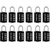 DELSWIN Combination-Padlock 4-Digit-Gym-Locker-Lock - 12 PCS Resettable Combo Lock for
