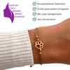 Selfmade Jewelry Women's Rose Gold Paw Bracelet, Adjustable Macrame Bracelet