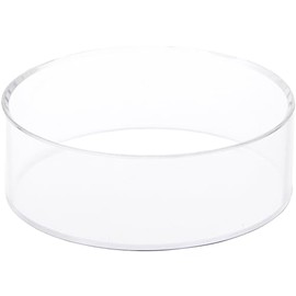 Plymor Clear Acrylic Beveled Ball or Sphere Display Holder Stand, 1.75" H x 5" W