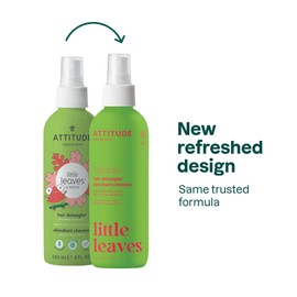 ATTITUDE Natural Hair Detangler Spray for Baby and Kids, EWG Verified, Plant- and Mineral-Based Ingredients, Hypoallergenic Vegan and Cruelty-free, Watermelon & Coconut, 8 Fl Oz