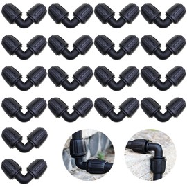 Drip Irrigation Tubing, CTRICALVER 18Pcs 1/2 inch Drip Fittings, Drip Irrigation Connectors, V-Type Plastic Irrigation Pipe Connectors, 16mm Drip Sprinkler Systems Accessories, for Garden, Lawn, Patio