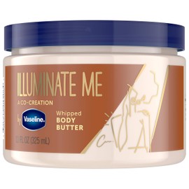 Vaseline Illuminate Me Body Butter Whipped Body Butter Created For Melanin Rich Skin Provides 24 Hour Moisturization For Dry Skin 11 oz               