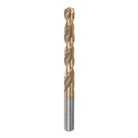 sourcing map Twist Drill Bit 11.2mm Titanium Coated (HSS-E) M42 High Speed Steel 8% Cobalt Straight Shank for Stainless Steel Aluminum Alloy Metal