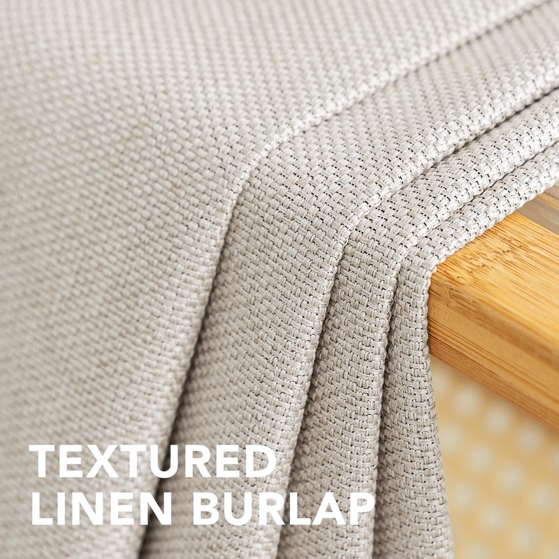 H.VERSAILTEX Linen Blackout Curtain 96 Inches Long for Bedroom/Living Room