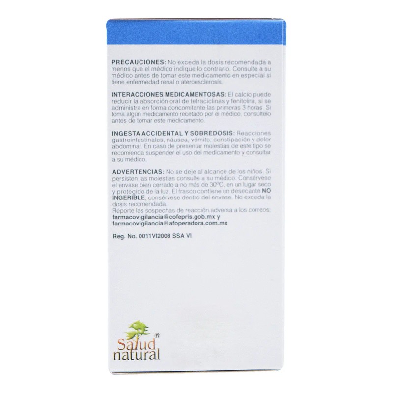 Calcio Vitamina Tabletas Caltrón 600 Salud Natural Sabor