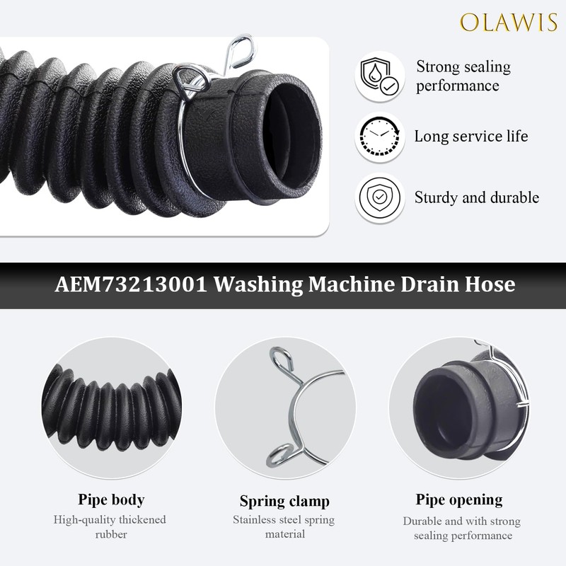 AEM73213001 Washing Machine Drain Hose for LG Washing Machines Tub-to-Pump