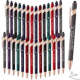 Fumete 49 Pcs Bible Verse Ballpoint Pens Christian Stylus Pen with Inspirational Quotes Bible Verse Pens Bulk Gift for Touch Screens Women Men Church Gift Sunday School Student Teacher Favor Office