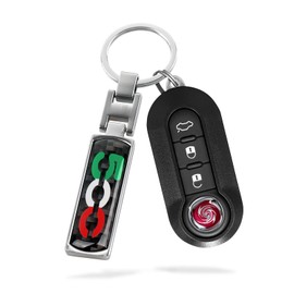 OYDDL Universal Car Metal Key Fob Cover Carbon Fibre Compatible with 500 500e 500c 500l 500x Accessories