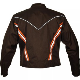 NexGen Women's Lite Textile Riding Motorcycle Jacket Black/Orange Medium